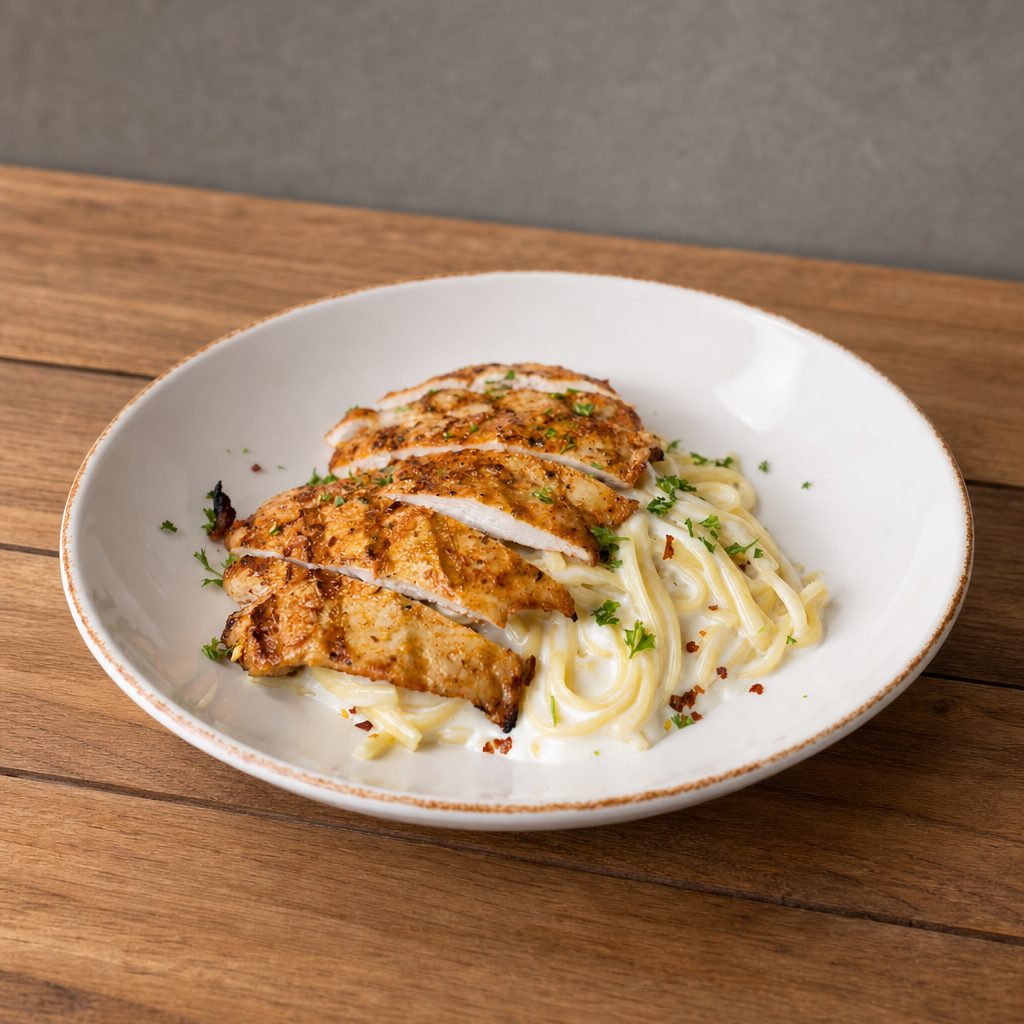 C Chicken Alfredo.